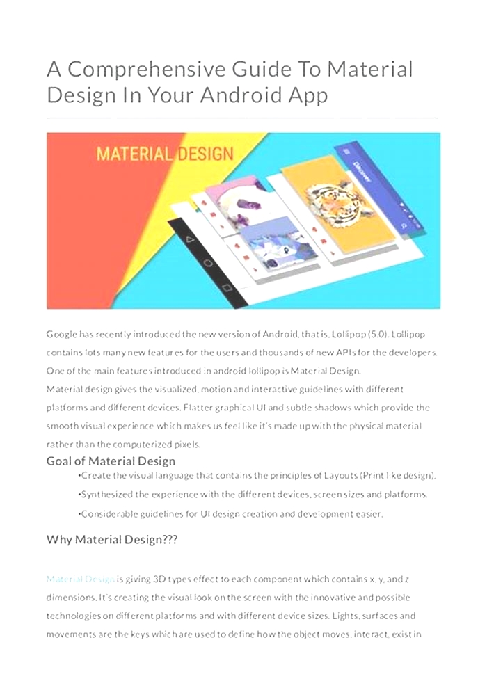 The Comprehensive Guide to Material Design in Android App Development